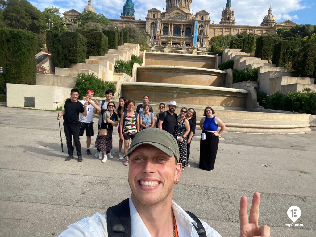 Group photo Montjuïc Walking Tour on 14 June 2023 with Eoghan