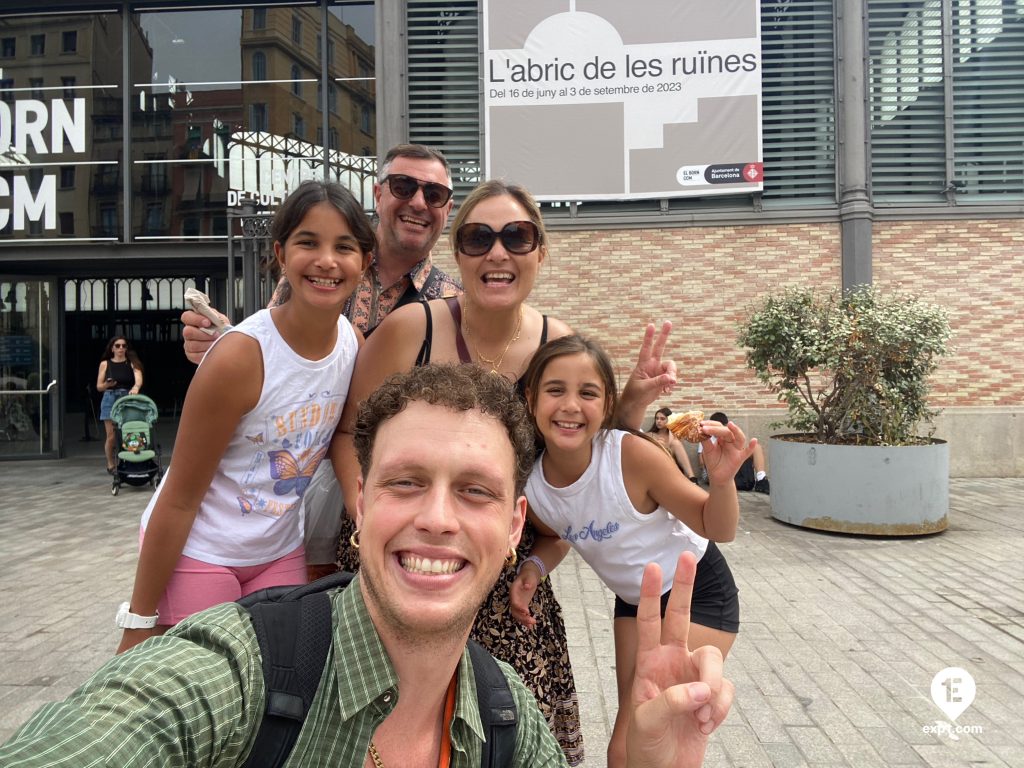 Group photo Barcelona Ancient Markets Walking Tour on 20 June 2023 with Eoghan