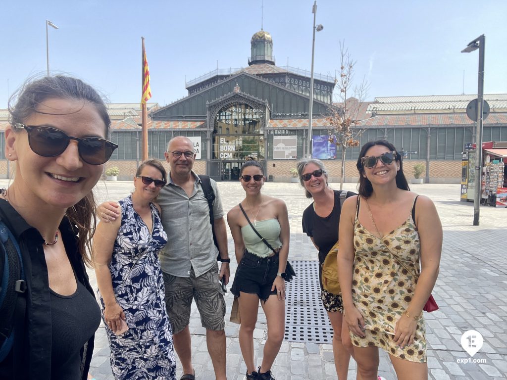 Group photo Barcelona Ancient Markets Walking Tour on Jul 12, 2023 with Maria