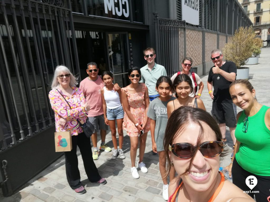 Group photo Barcelona Ancient Markets Walking Tour on Jul 20, 2023 with Cristina