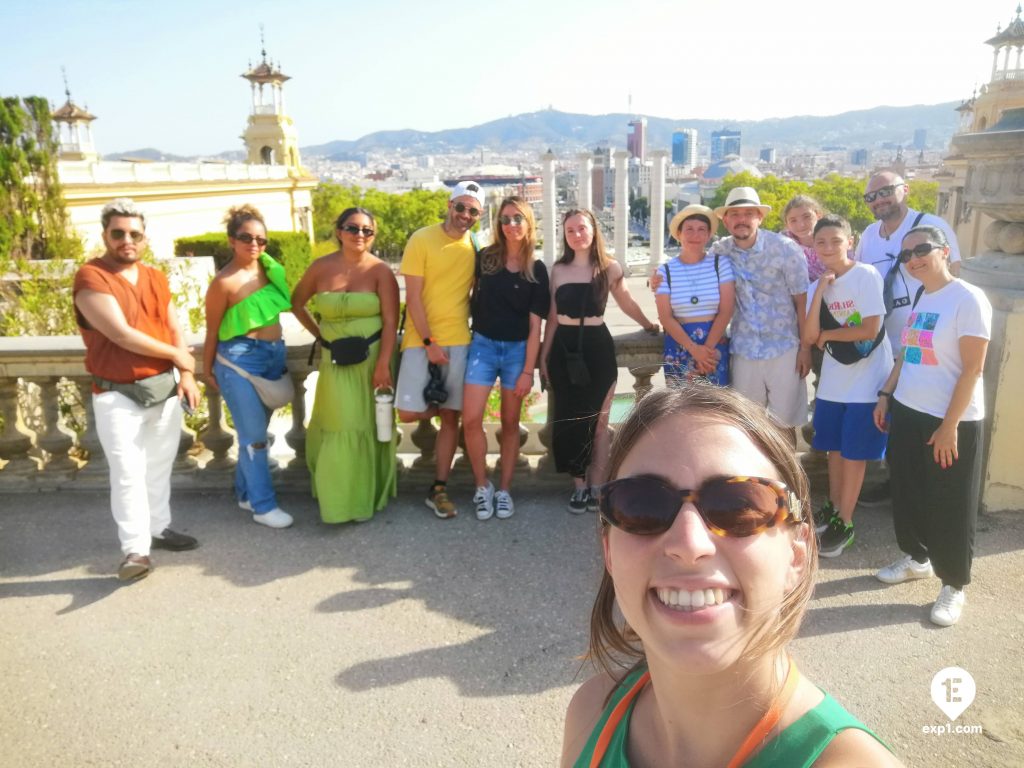 Group photo Montjuïc Walking Tour on Aug 9, 2023 with Cristina