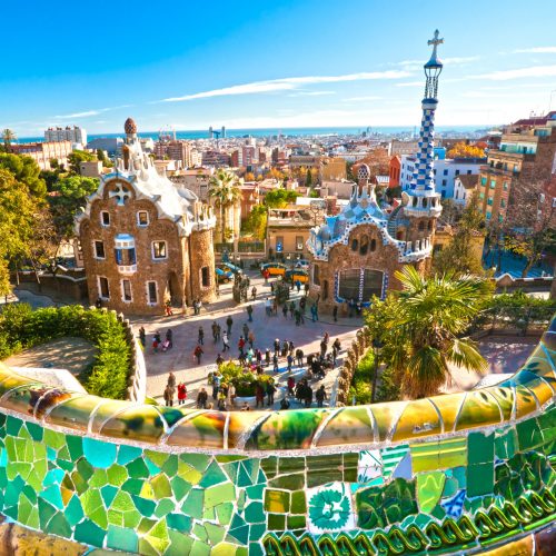 View of Park Guell on Sagrada Familia and Park Guell tour