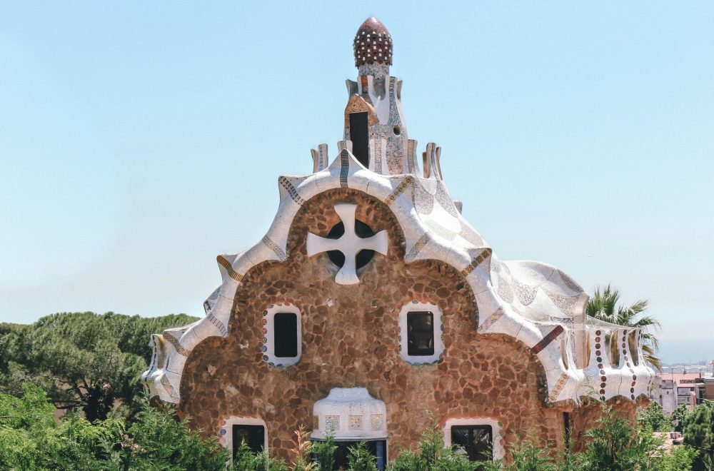 Church in Park Guell during day time