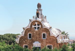 Church in Park Guell during day time