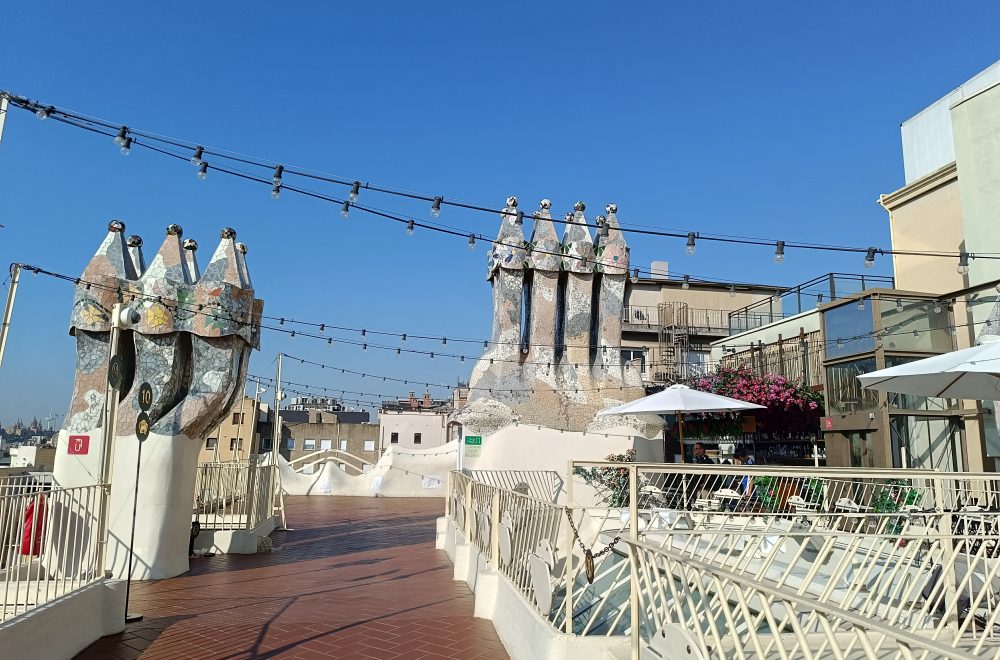 Casa Batlló rooftop on a sunny day