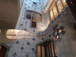 View of interior of the walls in Casa Batlló