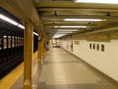 Empty Subway Station in NYC