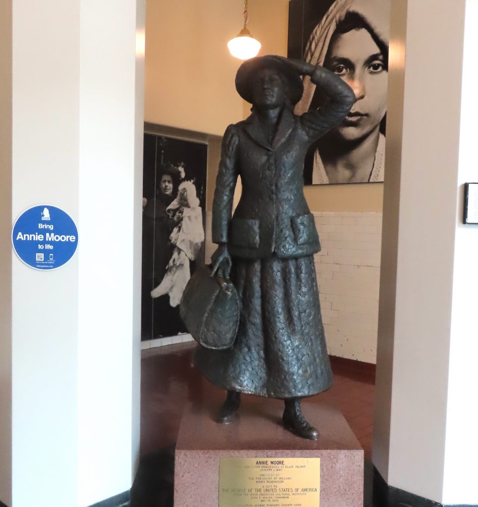 Annie Moore statue at Ellis Island Museum