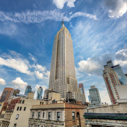 New York City. Manhattan downtown skyline with Empire State Building, NY, USA.