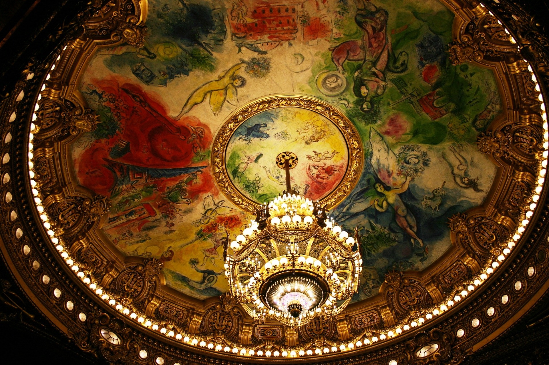 Chandelier at the Opera Garnier in Paris
