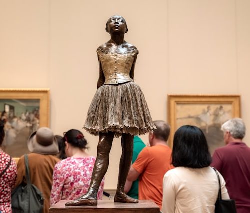 The Little Fourteen-Year-Old Dancer by Edgar Degas on display at the Met in New York