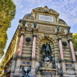 Fontaine Saint Michel on Latin Quarter walking tour in Paris