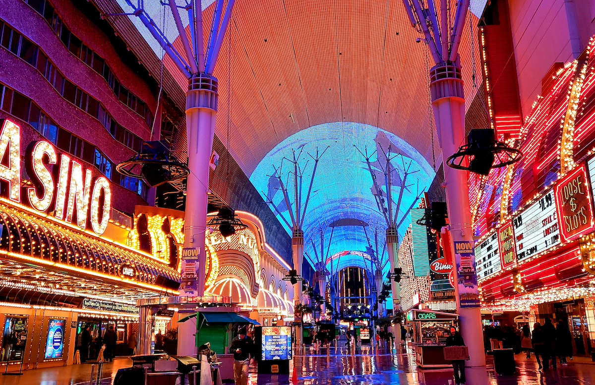 Fremont Street Experience lit canopy