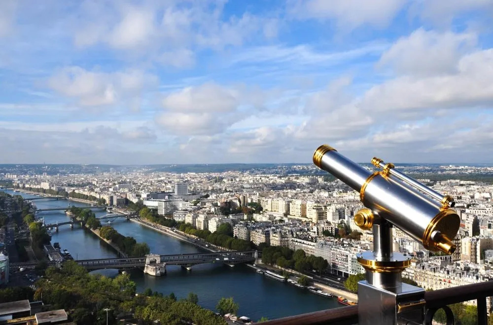 Paris Eiffel Tower elevator tour view