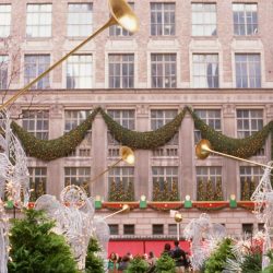 Christmas decorations at Rockefeller Center in NYC