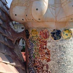 Close up of exterior art on Casa Batllo