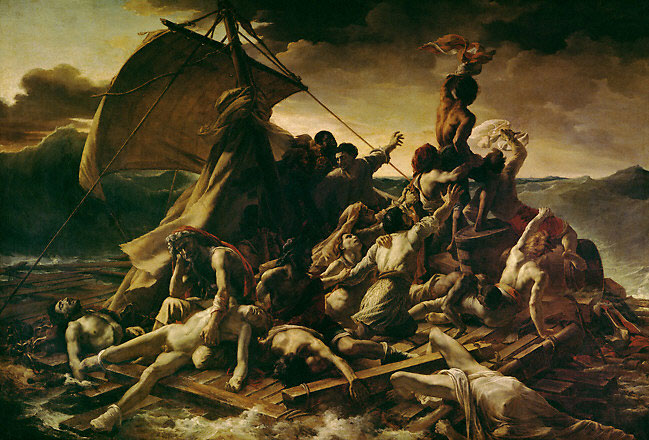 The Raft of the Medusa painting by Théodore Géricault in the Louvre Museum