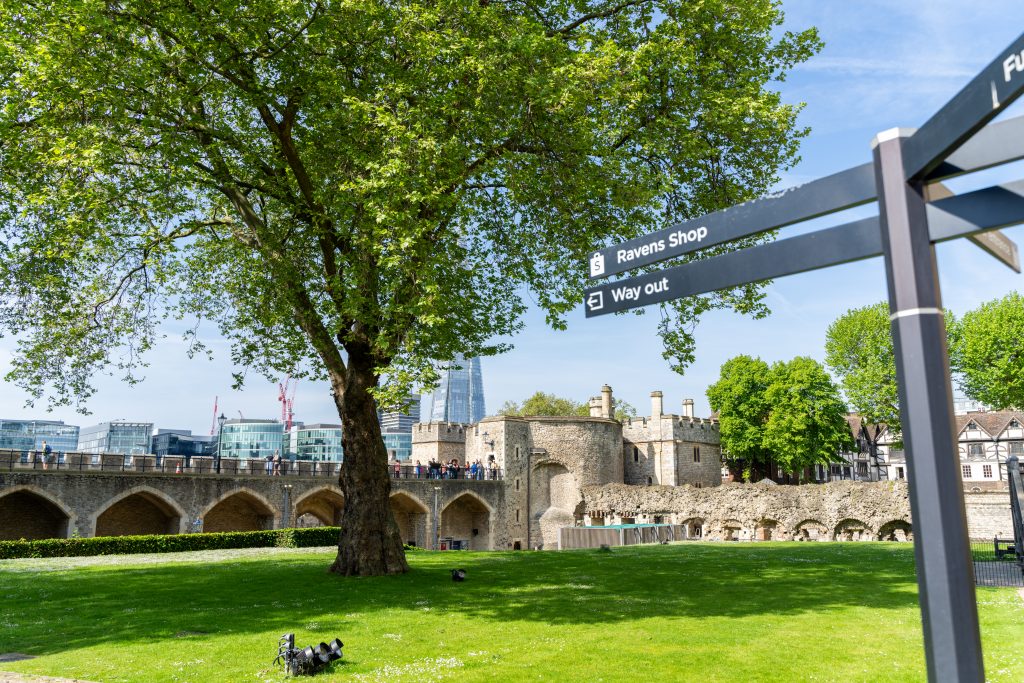 Ravens shop sign at Tower of London