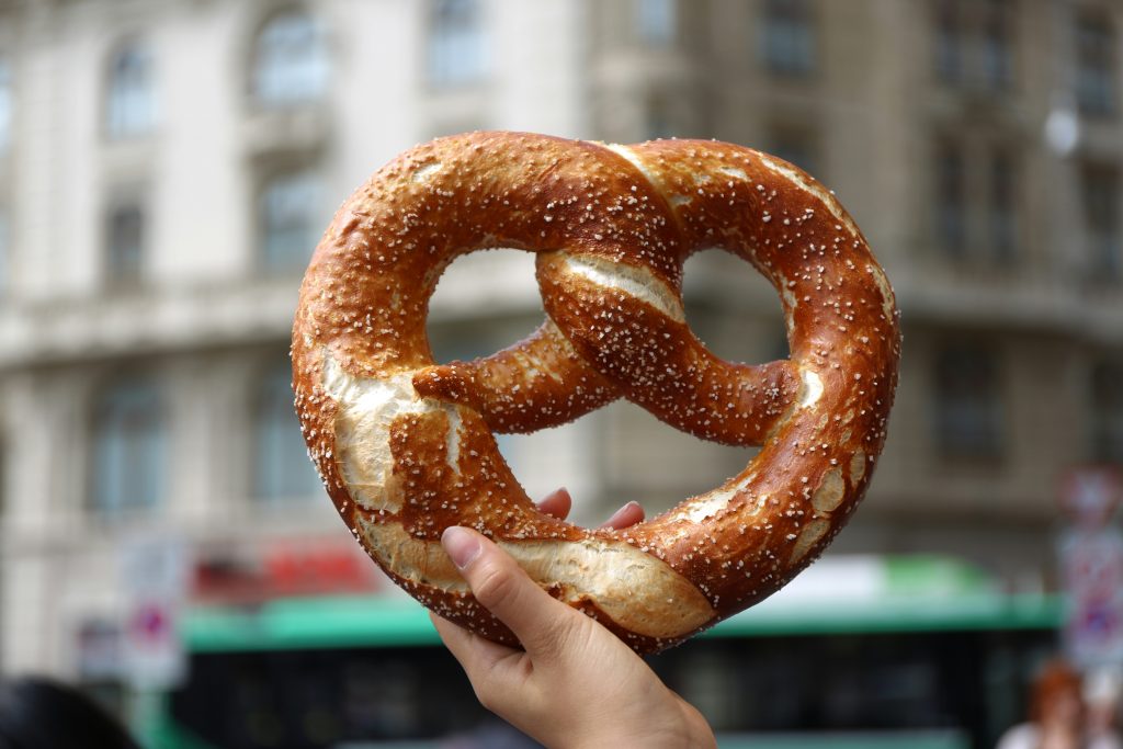 Close up of German Pretzel