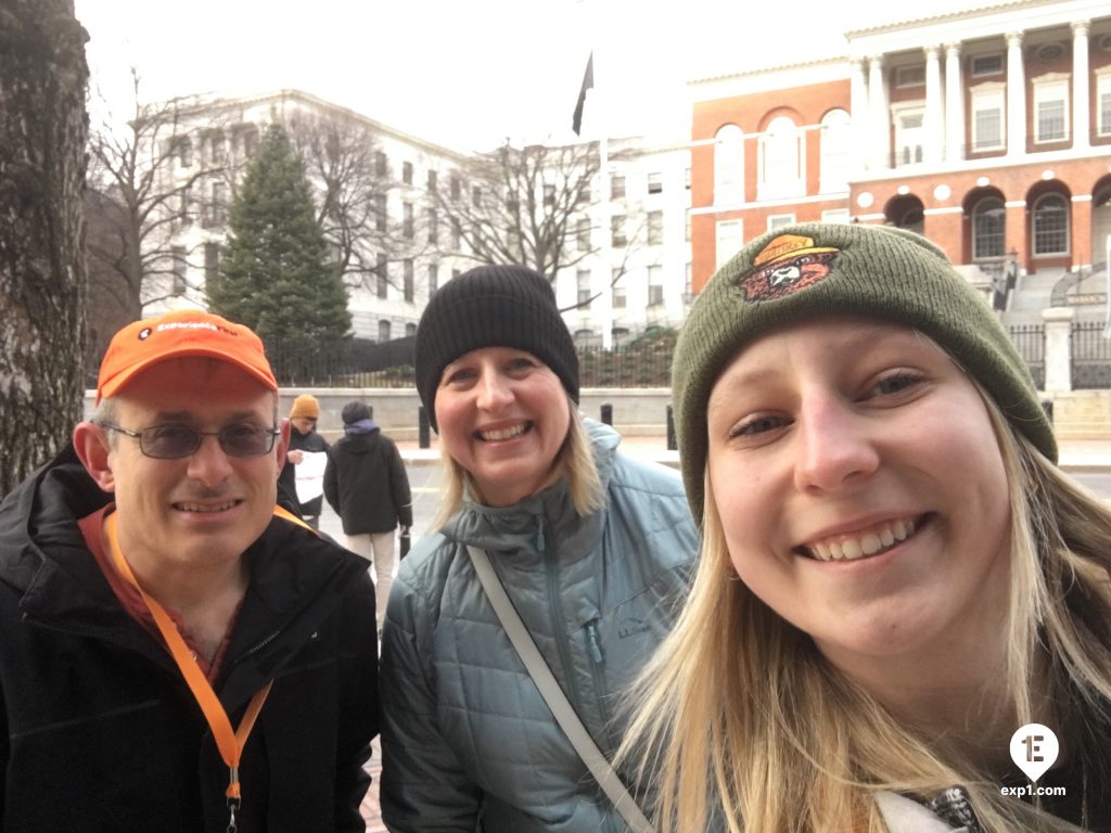 Group photo Haunted Boston Walking Tour on 7 March 2023 with Ben