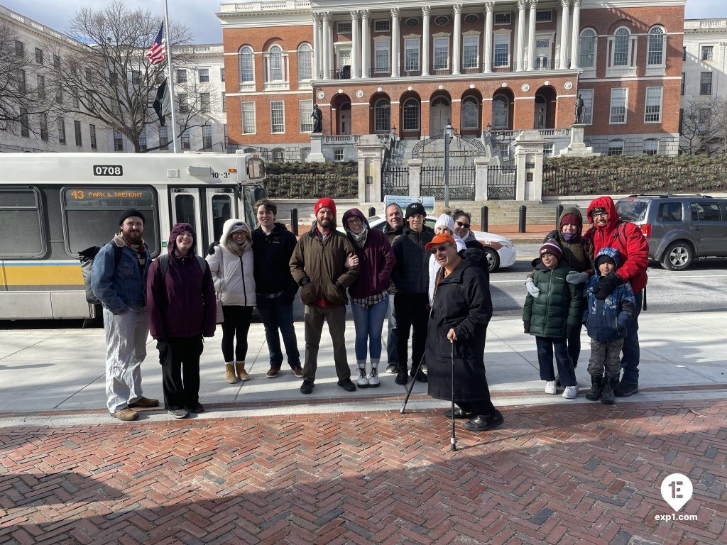 Group photo Haunted Boston Walking Tour on 15 March 2023 with Ben