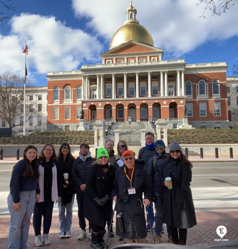 Group photo Haunted Boston Walking Tour on 19 March 2023 with Ben