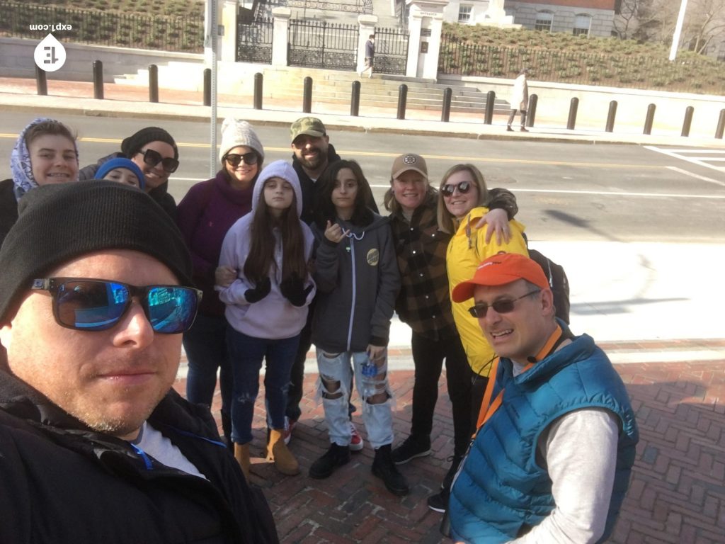 Group photo Haunted Boston Walking Tour on 22 March 2023 with Ben