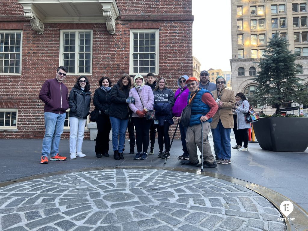 Group photo Haunted Boston Walking Tour on 2 April 2023 with Ben