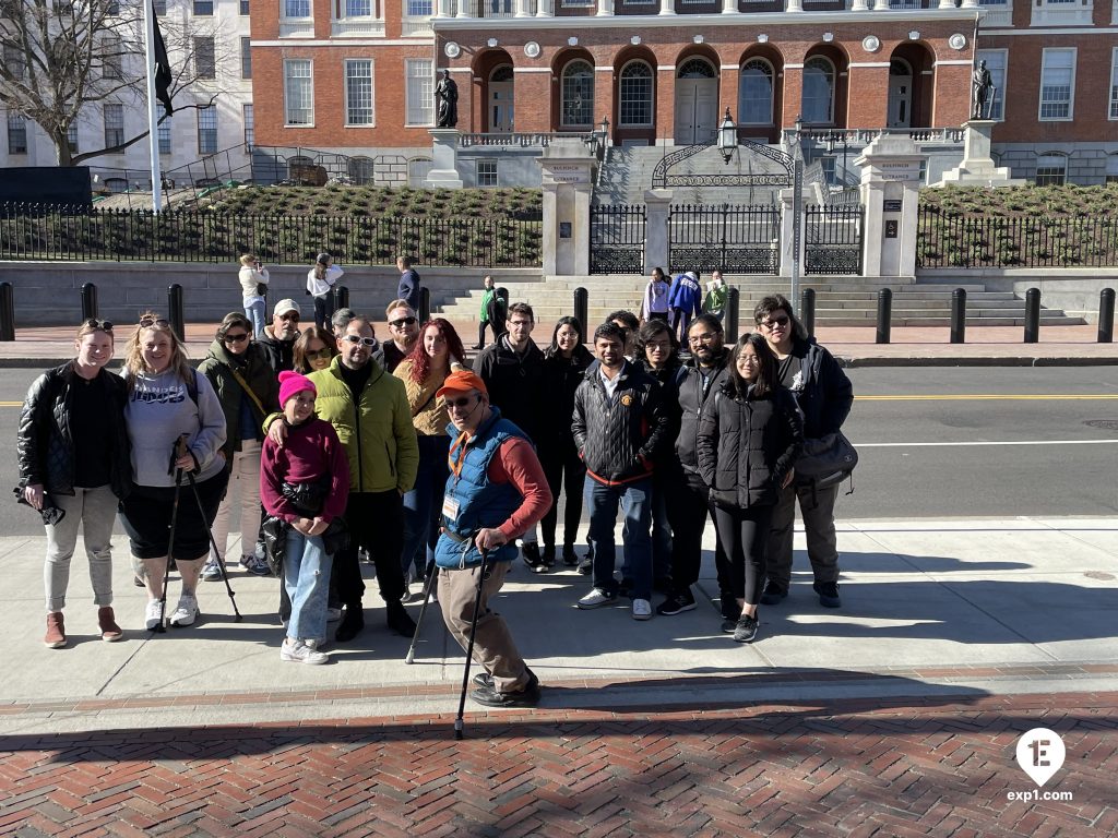 Group photo Haunted Boston Walking Tour on 9 April 2023 with Ben