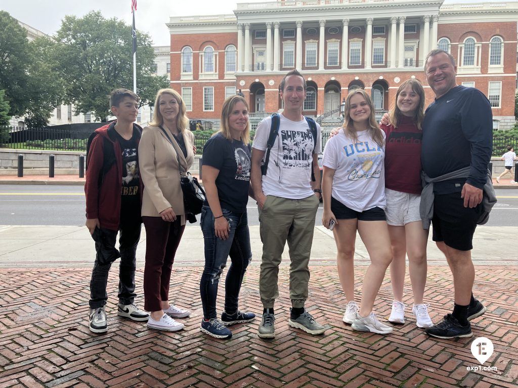 Group photo Haunted Boston Walking Tour on 5 July 2023 with Ben