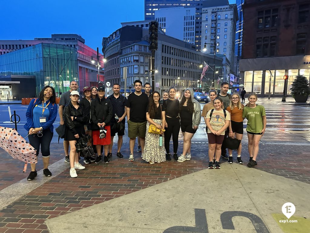 Group photo Haunted Boston Walking Tour on Aug 10, 2023 with Amber