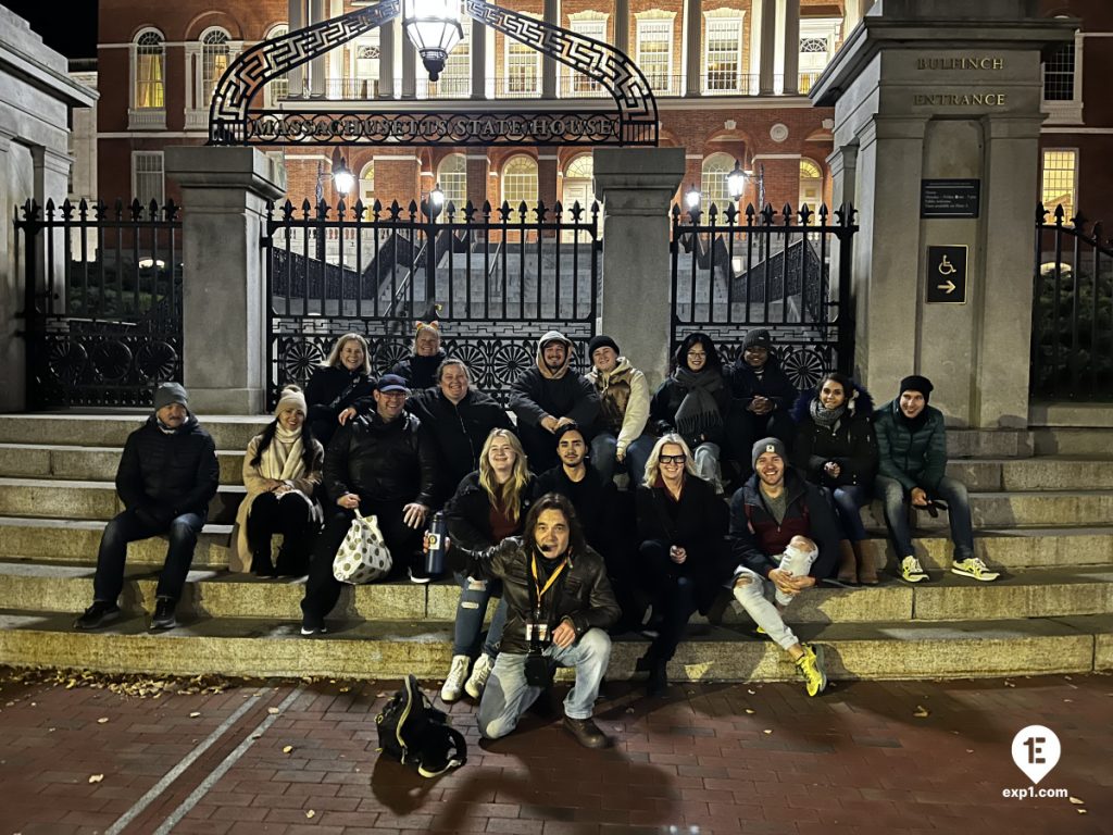 Group photo Haunted Boston Walking Tour on Oct 31, 2023 with Paul