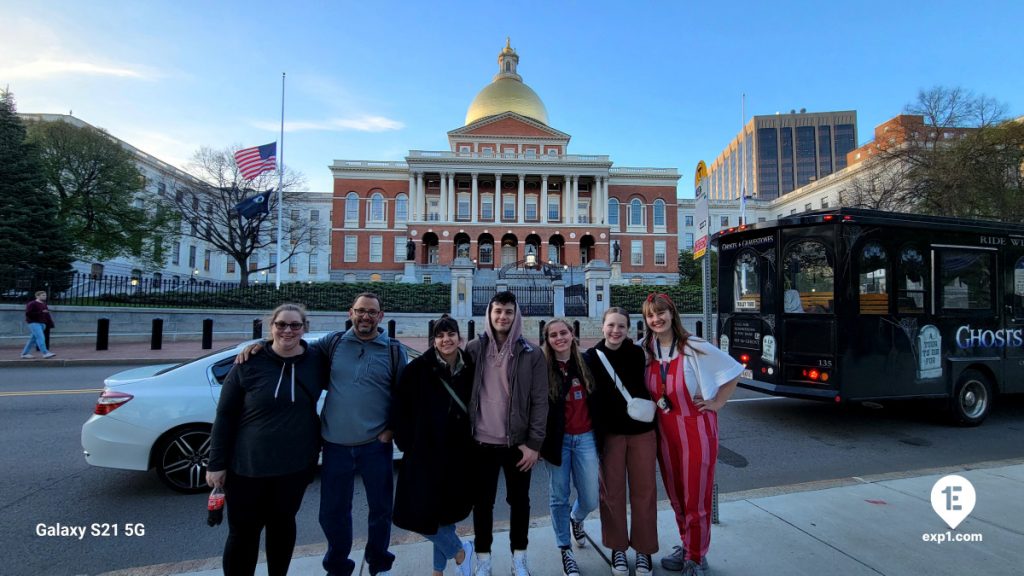 Group photo Haunted Boston Walking Tour on May 3, 2024 with Charlie