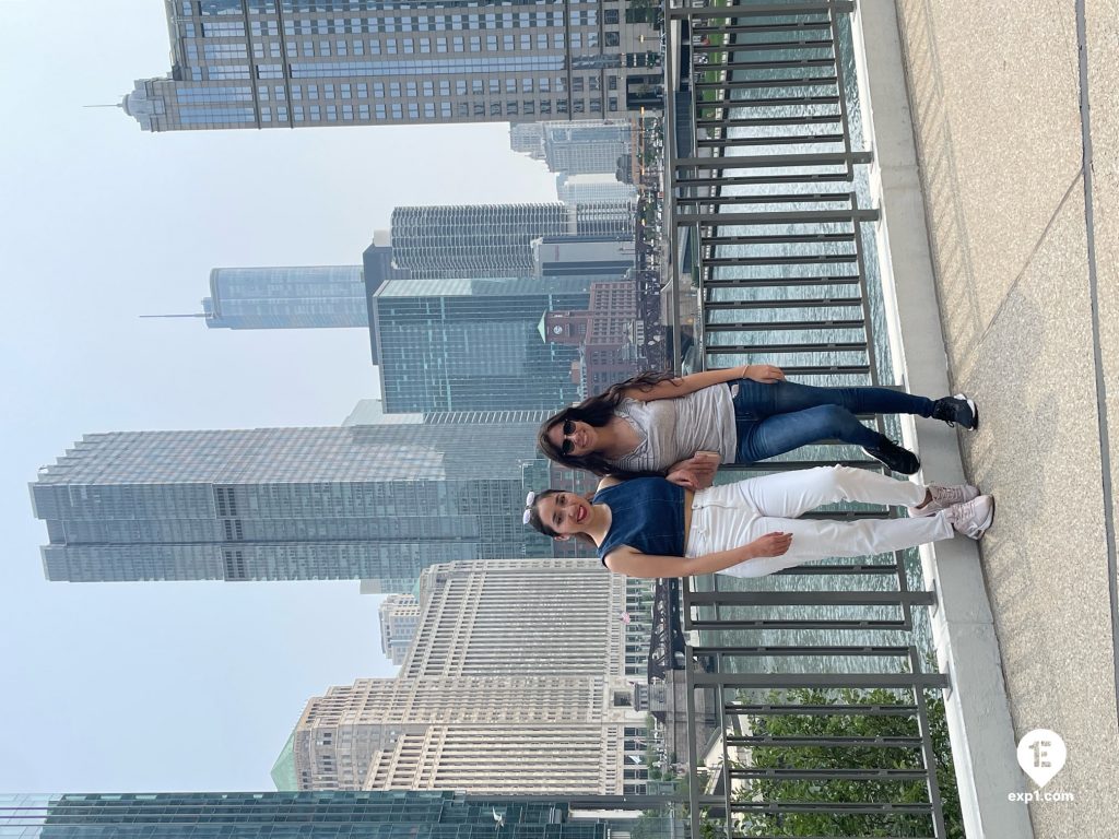 Group photo Chicago Riverwalk Architecture Tour on Jul 24, 2023 with Chris