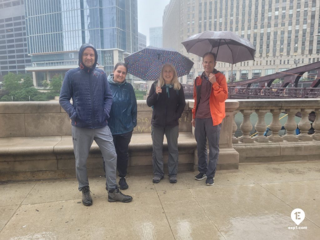 Group photo Chicago Riverwalk Architecture Tour on Jun 1, 2024 with Isabel