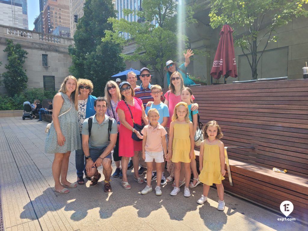 Group photo Chicago Riverwalk Architecture Tour on Jul 19, 2024 with Isabel