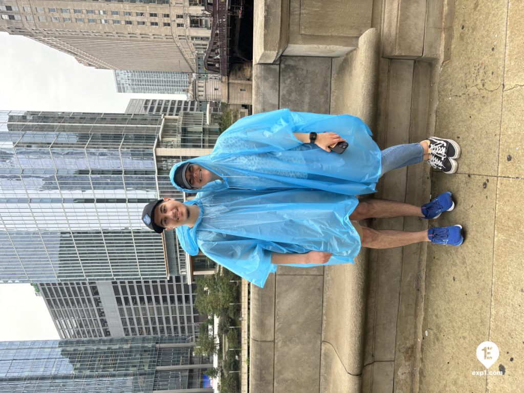 Group photo Chicago Riverwalk Architecture Tour on Aug 15, 2024 with Isabel