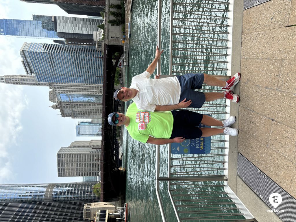 Group photo Chicago Riverwalk Architecture Tour on Aug 21, 2024 with Dave