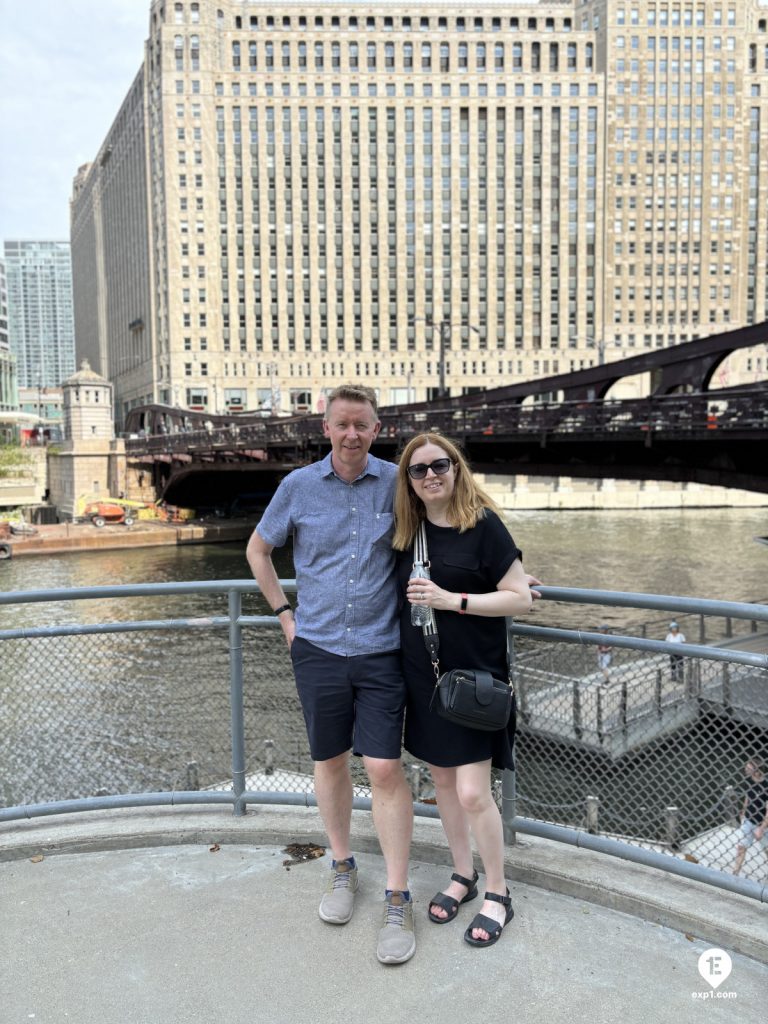 Group photo Chicago Riverwalk Architecture Tour on Aug 31, 2024 with Dave