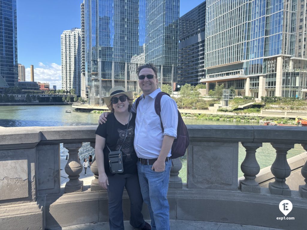 Group photo Chicago Riverwalk Architecture Tour on Sep 2, 2024 with Isabel