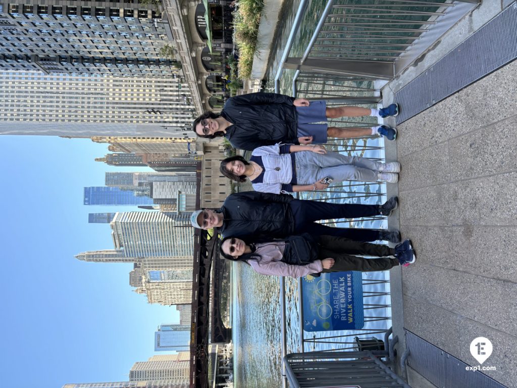 Group photo Chicago Riverwalk Architecture Tour on Oct 8, 2024 with Dave