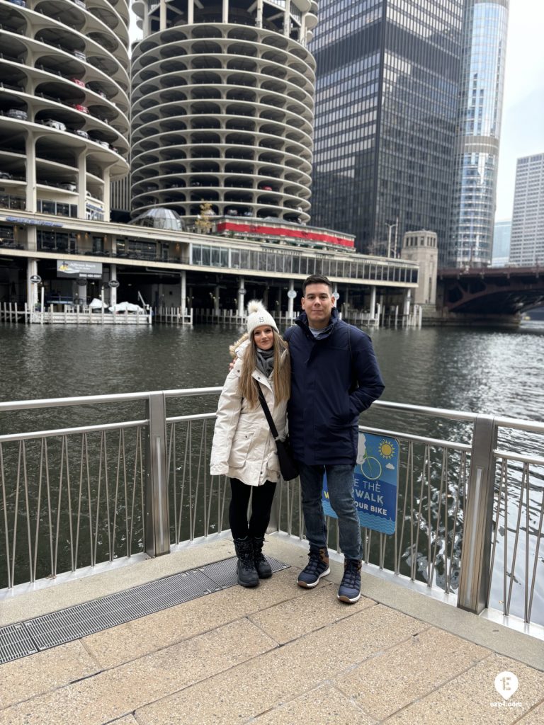 Group photo Chicago Riverwalk Architecture Tour on Nov 25, 2024 with Dave