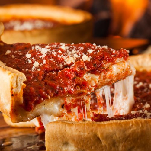 Chicago Style Deep Dish Cheese Pizza