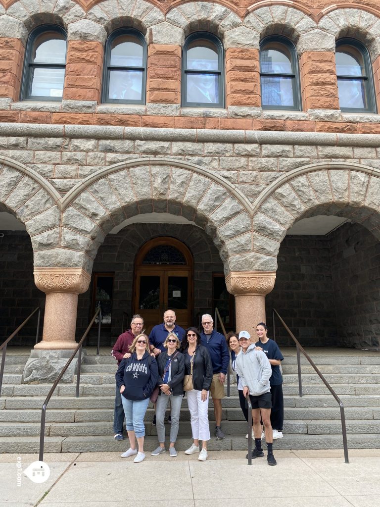 Group photo JFK Assassination Tour on 5 December 2022 with McKenzie