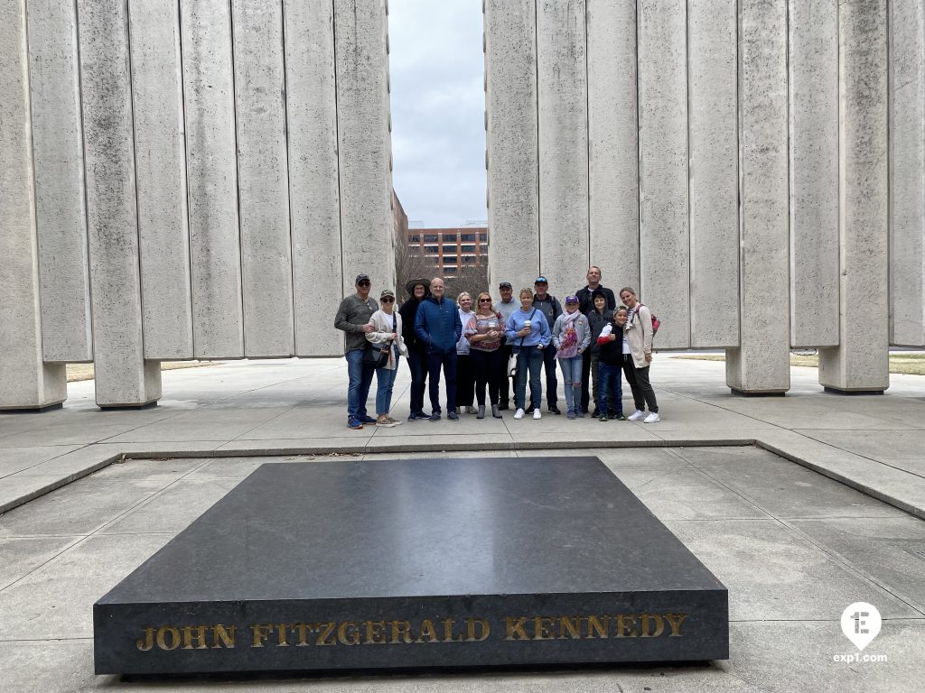 Group photo JFK Assassination Tour on 6 January 2023 with McKenzie