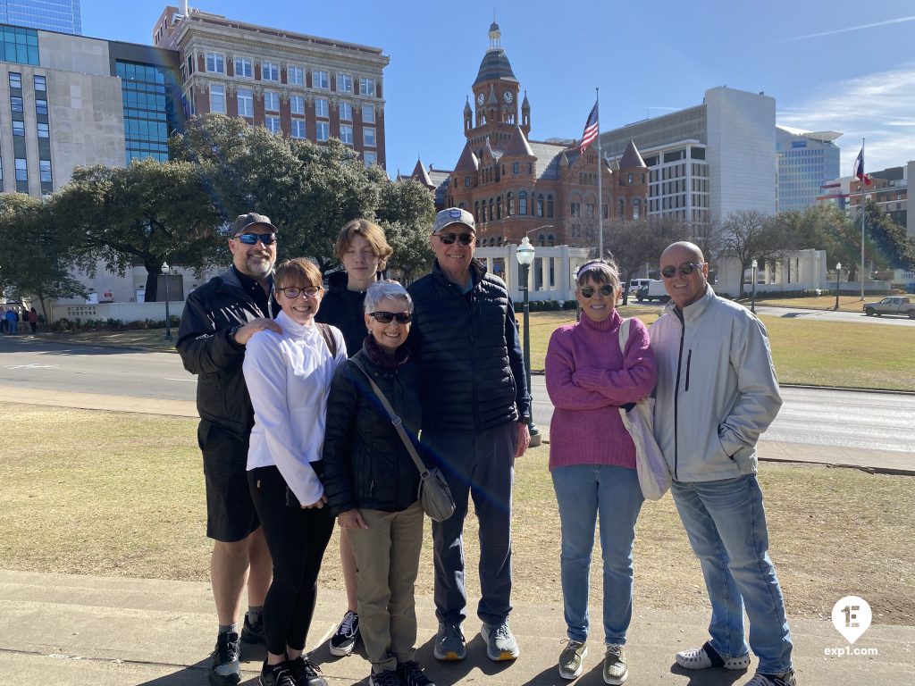 Group photo JFK Assassination Tour on 19 January 2023 with McKenzie