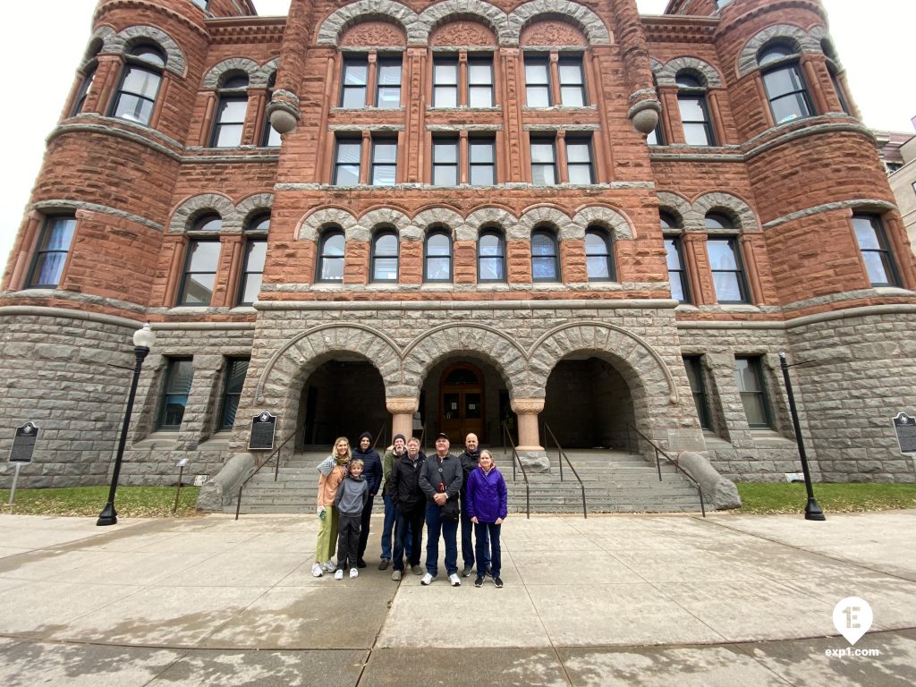 Group photo JFK Assassination Tour on 21 March 2023 with McKenzie