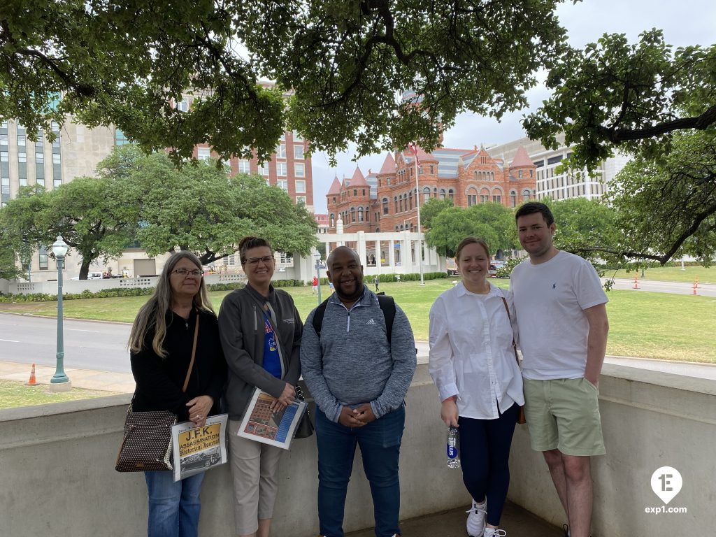 Group photo JFK Assassination Tour on 25 April 2023 with McKenzie