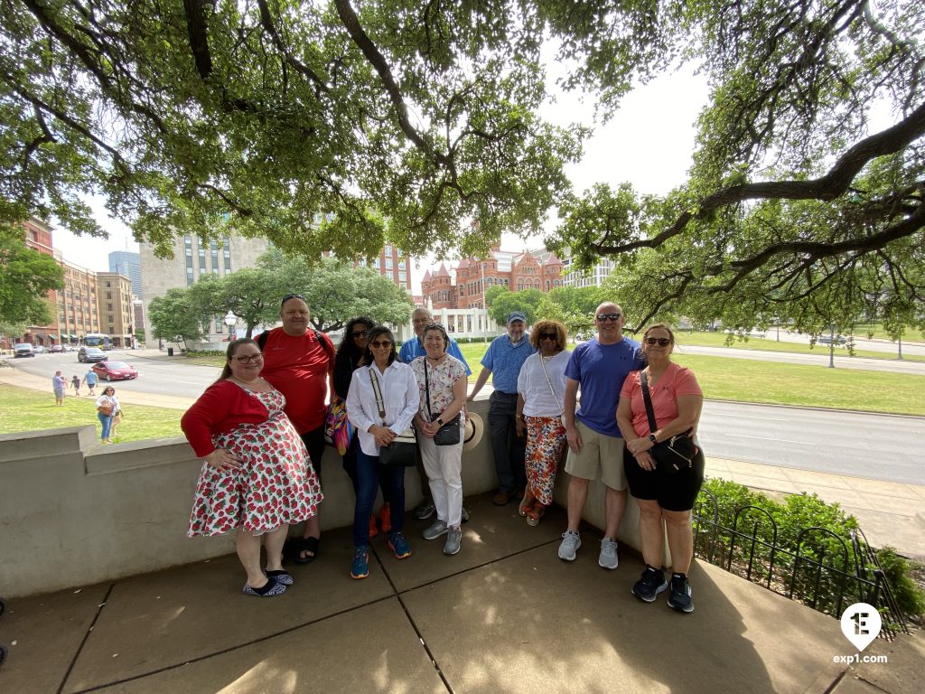 Group photo JFK Assassination Tour on 2 May 2023 with McKenzie