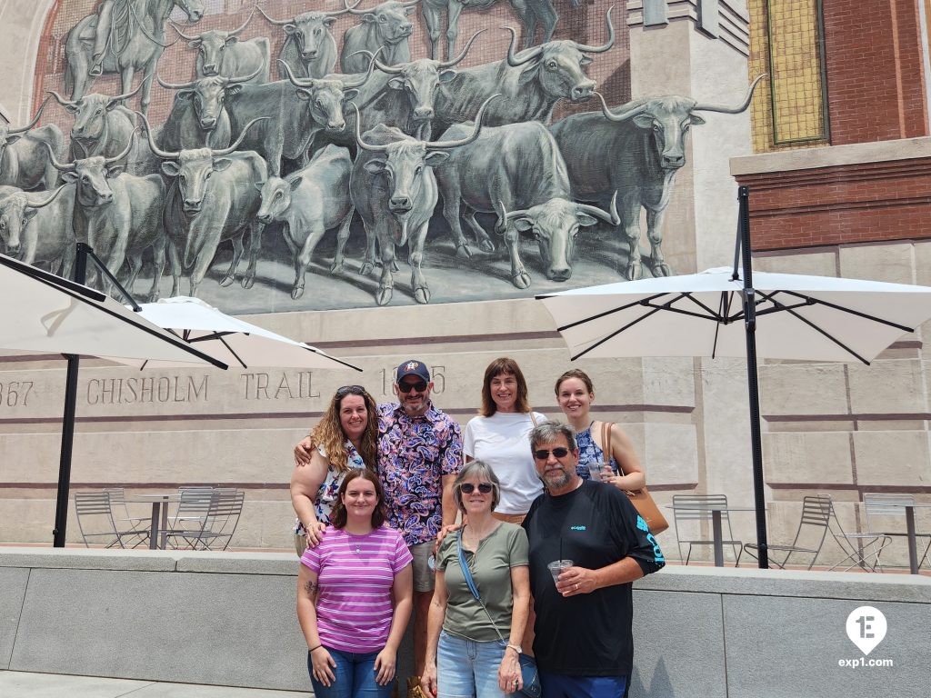 Group photo Fort Worth Sundance Square Food, History, and Architecture Tour on 17 June 2023 with Marina